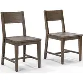 Ollie Dining Chair in Brown Reclaimed Pine (Set of 2)