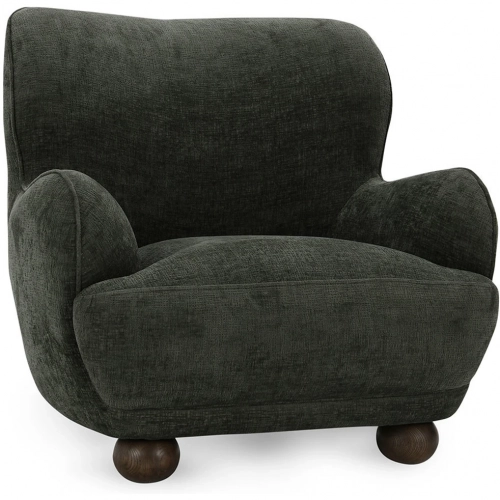 Penelope Accent Chair in Forest Green Fabric