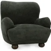 Penelope Accent Chair in Forest Green Fabric