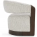 James Swivel Accent Chair in Glacier Gray Fabric & Brown Wood