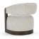 James Swivel Accent Chair in Glacier Gray Fabric & Brown Wood