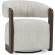 James Swivel Accent Chair in Glacier Gray Fabric & Brown Wood