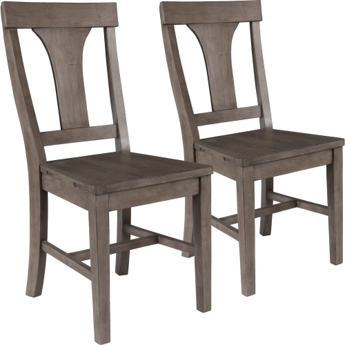 Tuscany Dining Chair in Distressed Brown Reclaimed Pine (Set of 2)