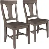 Tuscany Dining Chair in Distressed Brown Reclaimed Pine (Set of 2)