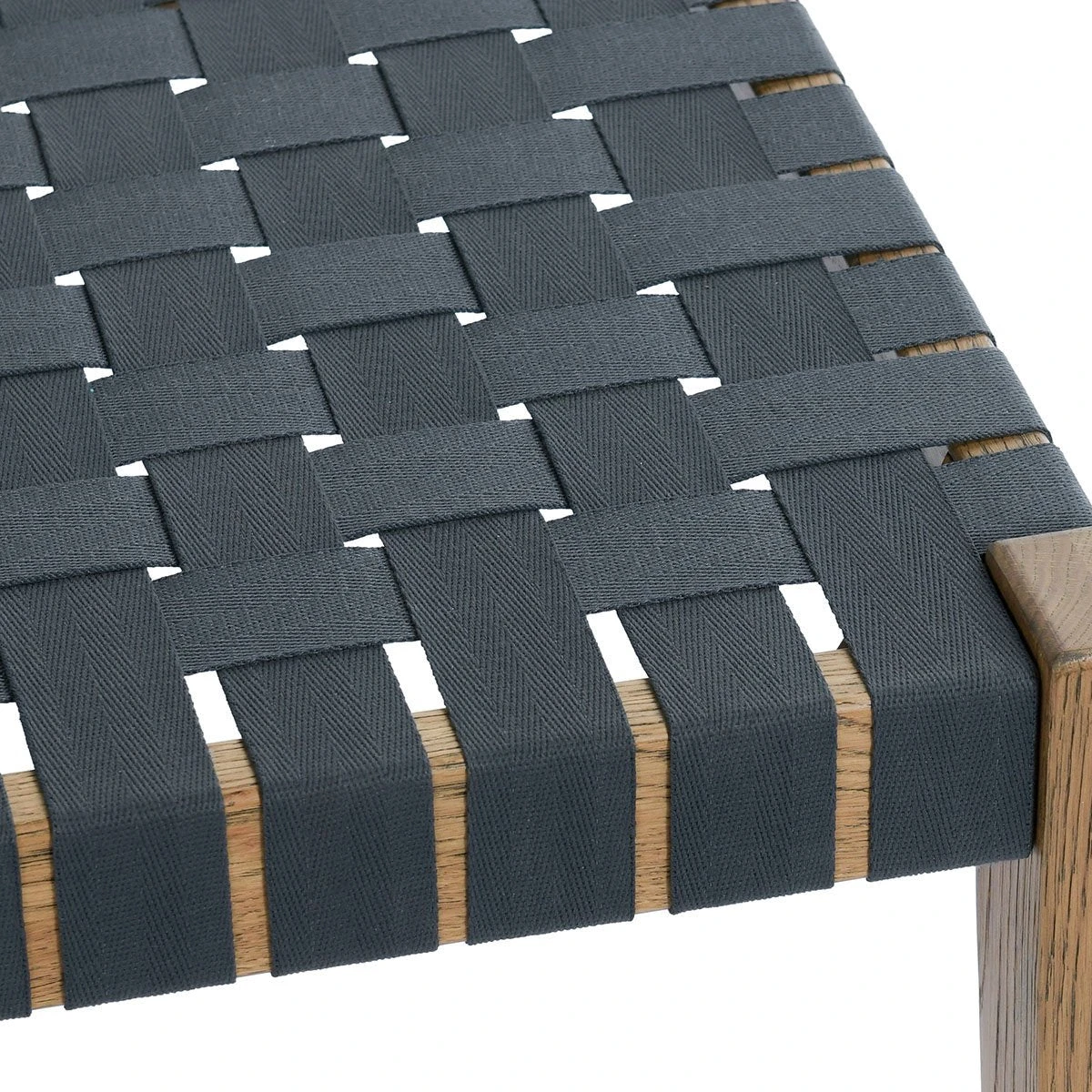 Classic Home Wood/Webbed Bench - Thumbnail 4