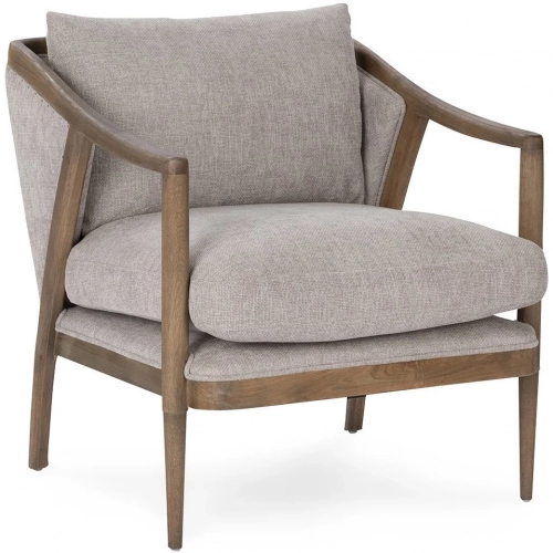 Scarlett Accent Chair in Heather Gray Fabric & Wood