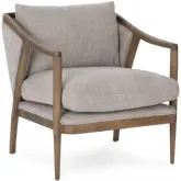 Scarlett Accent Chair in Heather Gray Fabric & Wood