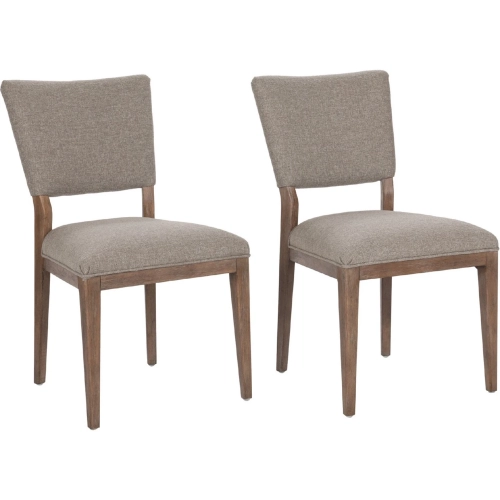 Phillip Dining Chair Stone Linen Blend Fabric & Wood in (Set of 2)