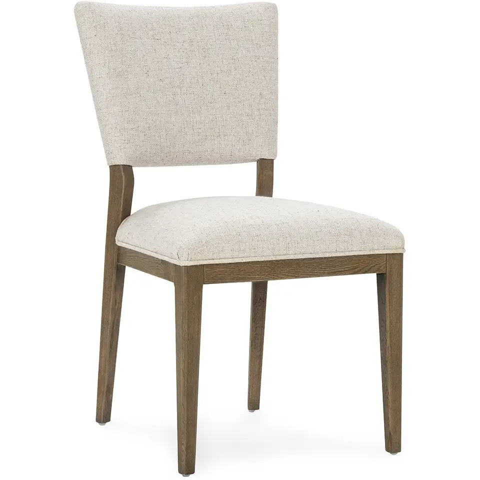 Classic Home Phillip Dining Chair in Oatmeal Linen Fabric & Wood
