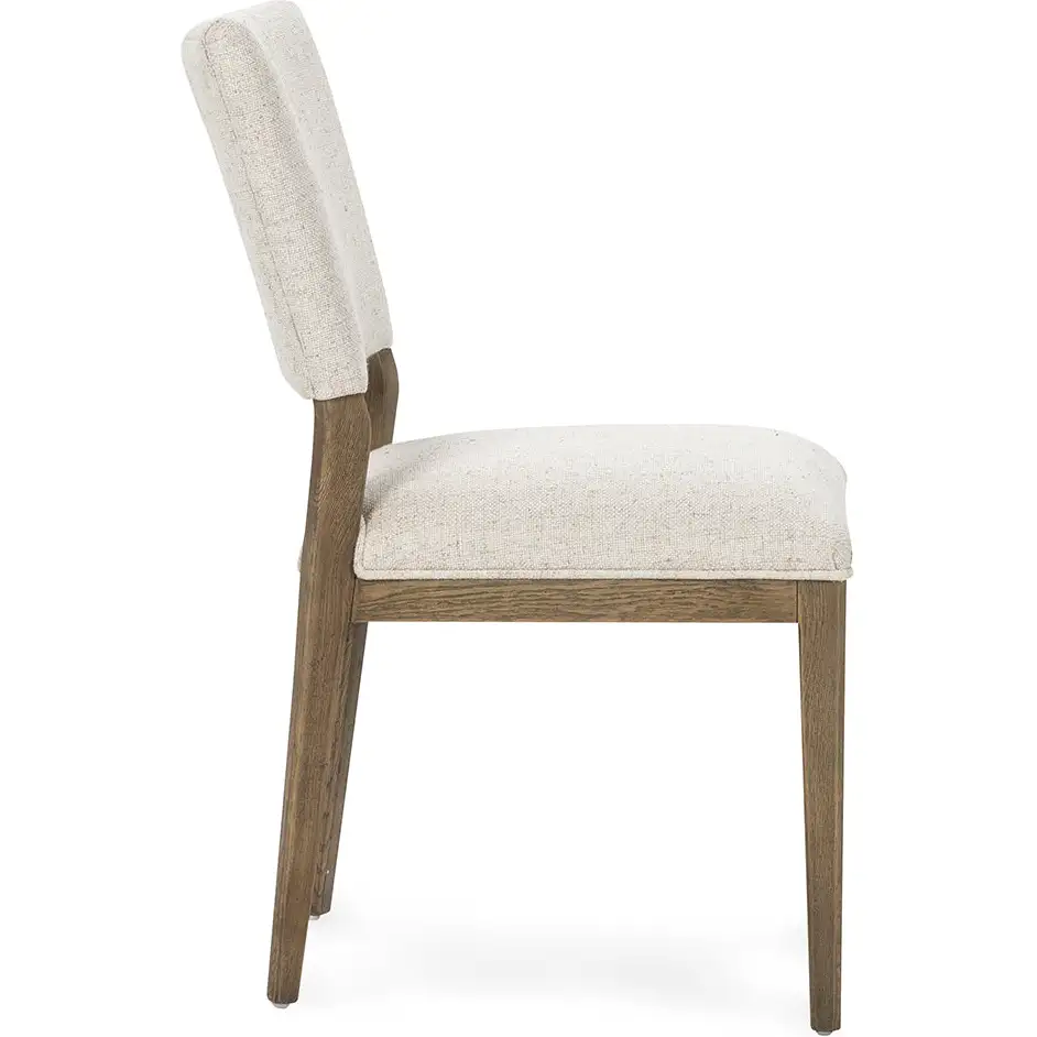 Classic Home Phillip Dining Chair in Oatmeal Linen Fabric & Wood - Thumbnail 2