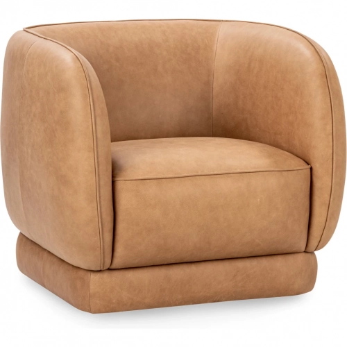 Rinner Accent Chair in Tan Top Grain Leather