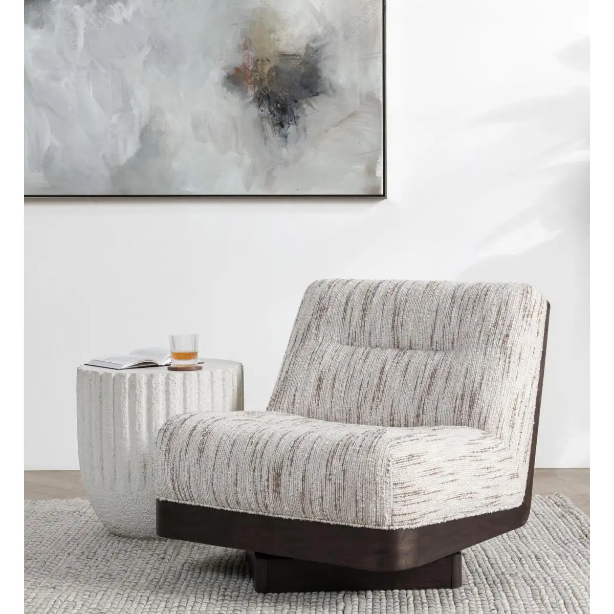Classic Home Crandall Swivel Chair - Thumbnail 2