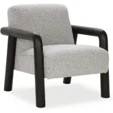 Reyna Accent Chair in Black & White Fabric & Wood