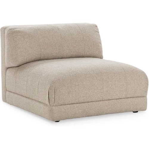 Adalynne Sectional Sofa Unit Armless Chair Buttermilk Neutral Fabric