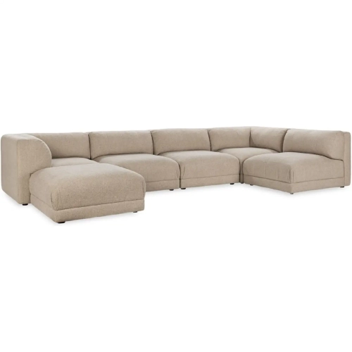 Adalynne Sectional Sofa Buttermilk Neutral Fabric