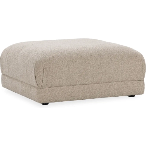 Adalynne Square Ottoman Buttermilk Neutral Fabric