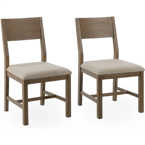 Lyra Dining Chair in Smoke Brown Fabric (Set of 2)