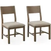 Lyra Dining Chair in Smoke Brown Fabric (Set of 2)
