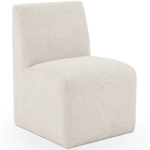 Brighton Dining Chair in Beige Vanilla Off White Fabric