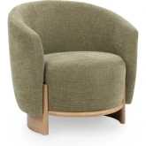 Myra Accent Chair in Sage Dust Green Fabric & Wood