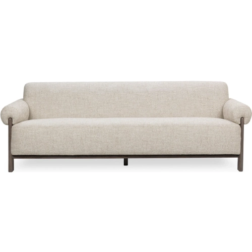 Malia Sofa in Latte Fabric & Wood