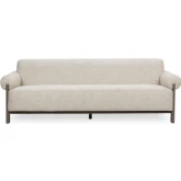 Malia Sofa in Latte Fabric & Wood