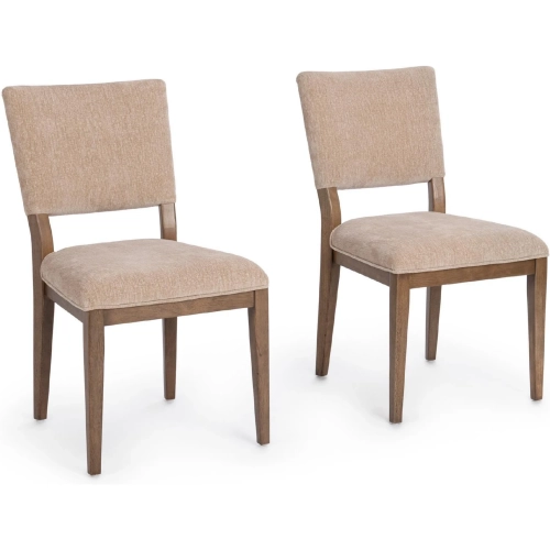 Arima Dining Chair in Wheat Husk Fabric & Wood (Set of 2)