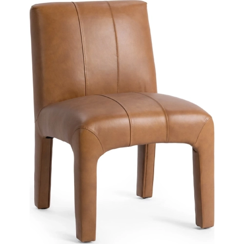 Liliana Dining Chair in Tan Brown Top Grain Leather