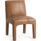 Liliana Dining Chair in Tan Brown Top Grain Leather