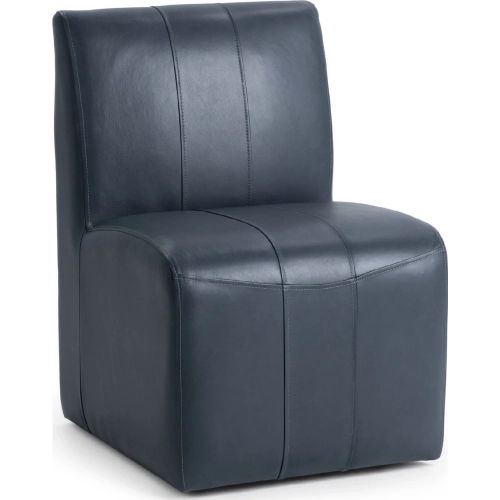 Brighton Dining Chair in Mystic Blue Top Grain Leather