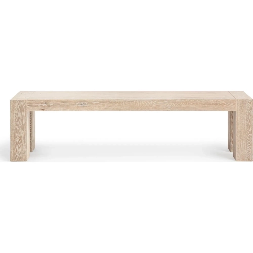 Bristol Dining Bench in Aged Cream Reclaimed Oak