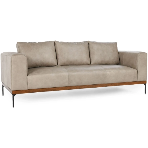 Bentley 95" Sofa in Gray Top Grain Leather