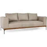 Bentley 95" Sofa in Gray Top Grain Leather