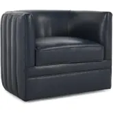 Menard Accent Chair in Indigo Blue Leather