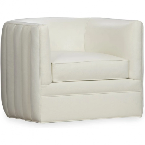 Menard Accent Chair in Ivory Top Grain Leather