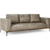 Bentley 95" Sofa in Dark Gray Top Grain Leather