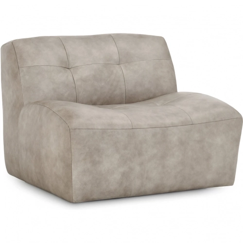 Gabriel Swivel Accent Chair in Sand Cloud Top Grain Leather