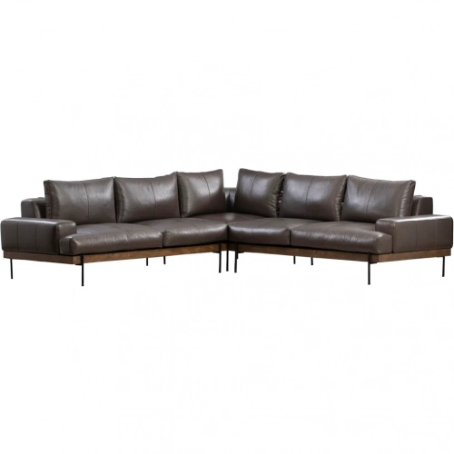 Largo Sectional Sofa in Storm Top Grain Leather
