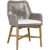 Marley Outdoor Dining Chair in Neutral Colors & Wood