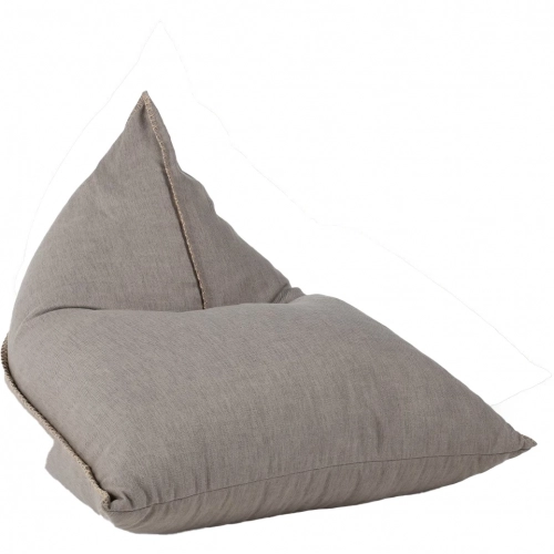 Belle Teardrop Accent Lounge Chair in Gray Fabric