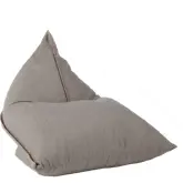 Belle Teardrop Accent Lounge Chair in Gray Fabric