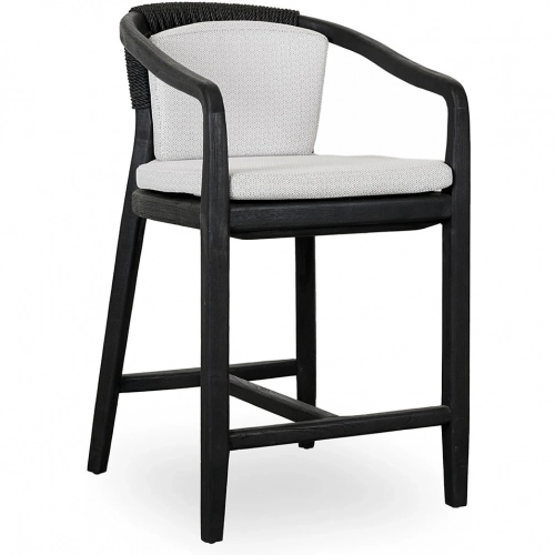 Dawn Outdoor Counter Stool in Black