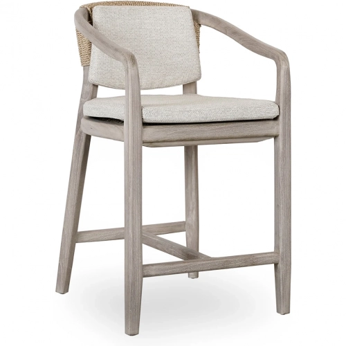Dawn Outdoor Counter Stool in Gray