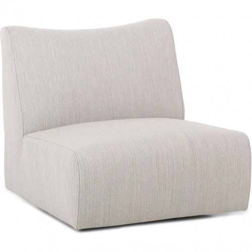 Atlas Outdoor Swivel Accent Chair Light Gray Olefin Fabric