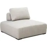 Nico Outdoor Square Lounge Chair in Neutral Fabric