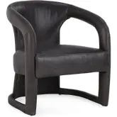 Archie Accent Chair in Charcoal Top Grain Leather