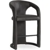 Archie 26" Counter Stool in Distressed Charcoal Gray Top Grain Leather