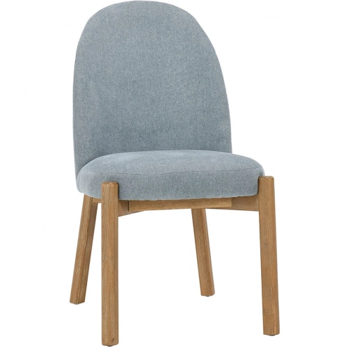 Joanie Dining Chair in Dream Blue Fabric & Light Wood
