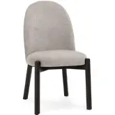 Joanie Dining Chair in Granite Gray Fabric & Dark Wood