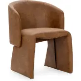 Halstead Dining Chair in Cognac Brown Recycled Leather (Set of 2)